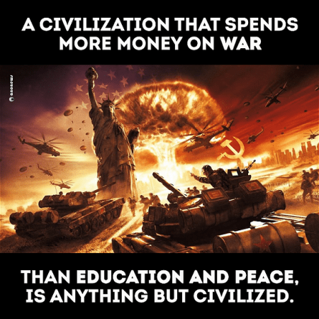A Civilization that Spends More Money on War
