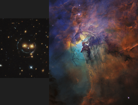 Lagoon Nebula_Smiling Galaxy Cluster