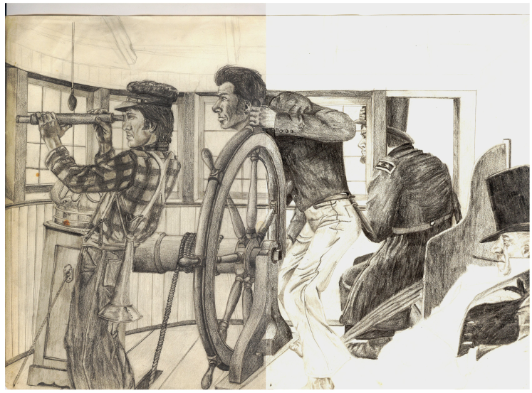 unfinished sketch River Pilot